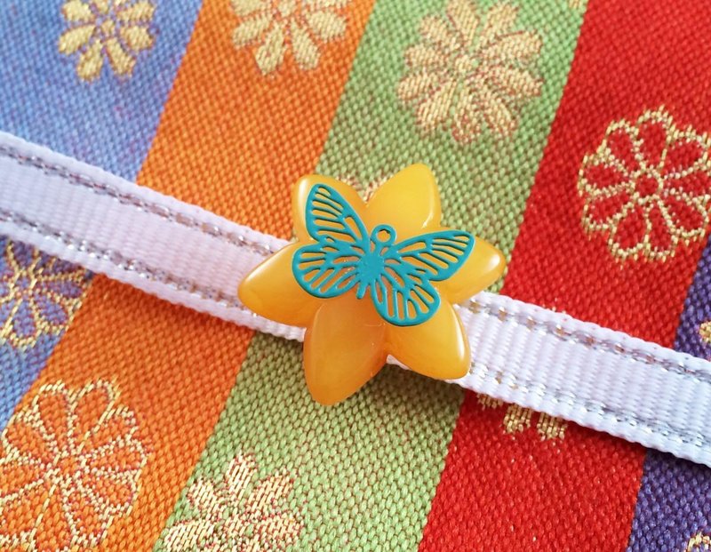 Yellow star ◇ Butterfly French charm ◇ Obidome - 其他 - 塑料 