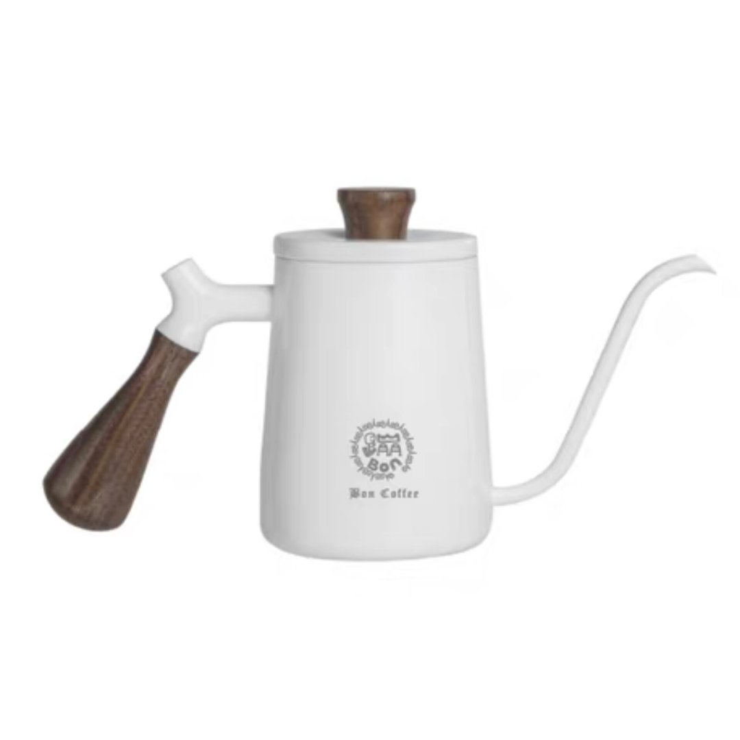 蹦咖啡-胡桃木柄手冲壶600ml - 咖啡壶/周边 - 不锈钢 