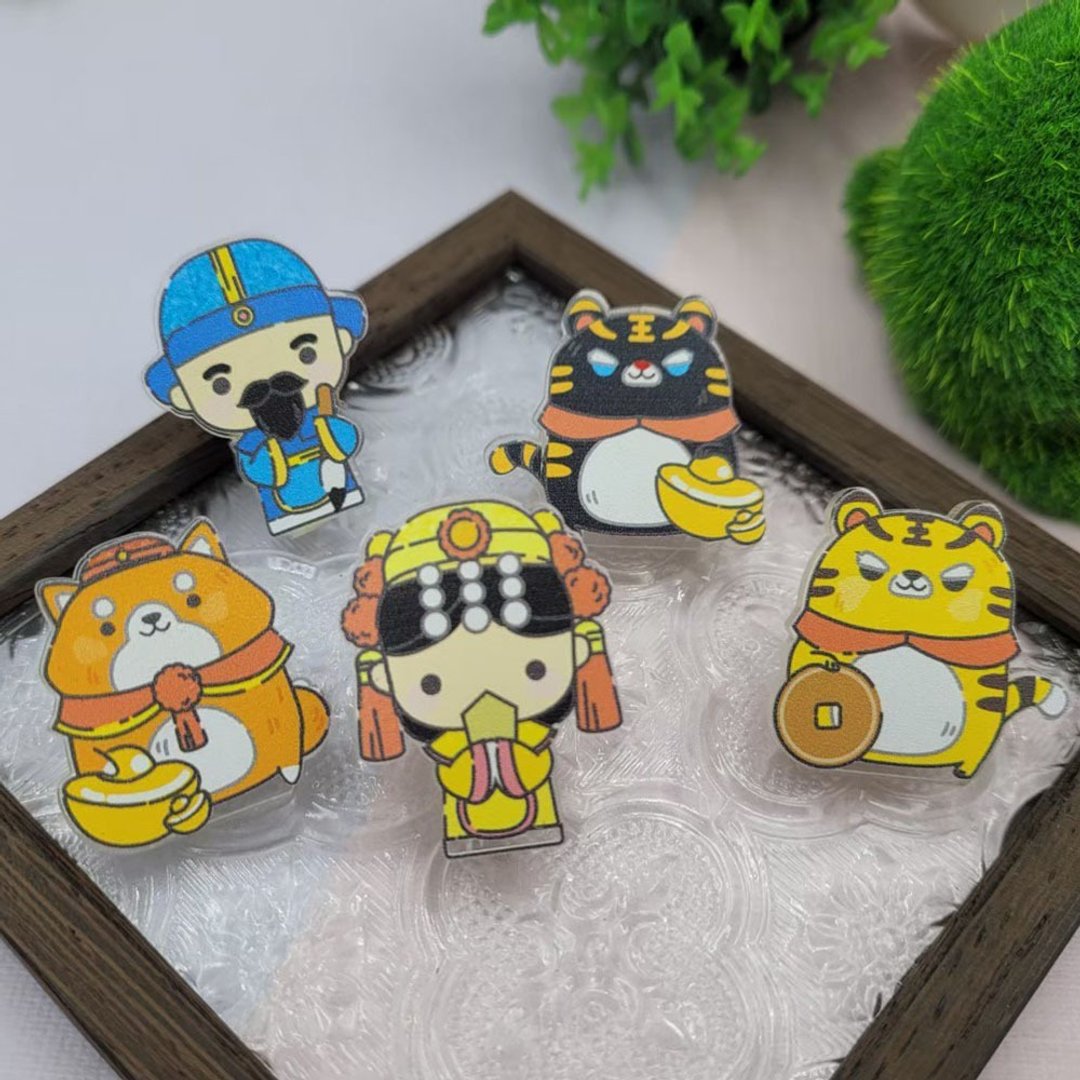 台湾好神!坏运out好神小胸针 - 胸针 - 压克力 