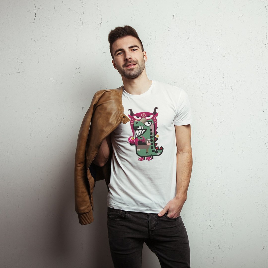 Rawr the Tee-Rex and the Chinese Zodiac Tees - Ox - 女装 T 恤 - 棉 白色