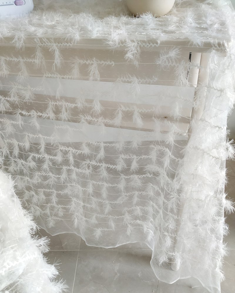 立体羽毛绣花蕾丝桌垫婚礼桌布桌旗桌垫 - 餐垫/桌巾 - 其他材质 