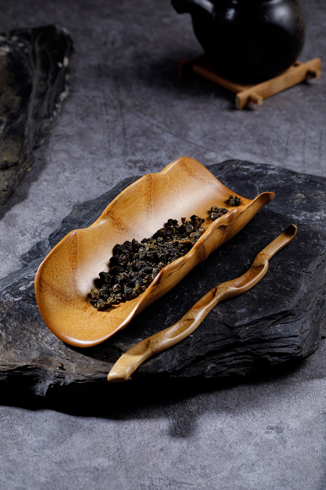 水舞禅心-赏茶则组 - 其他 - 竹 橘色