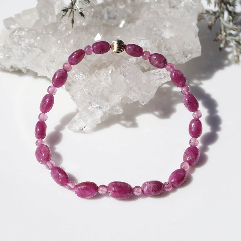 红宝石系列手链现代色彩 - 手链/手环 - 宝石 红色