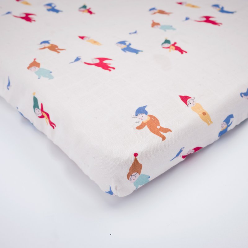 Organic B 有机比比 弥月礼婴儿有机棉纱床包-精灵与青鸟足迹 - 婴儿床上用品 - 棉．麻 