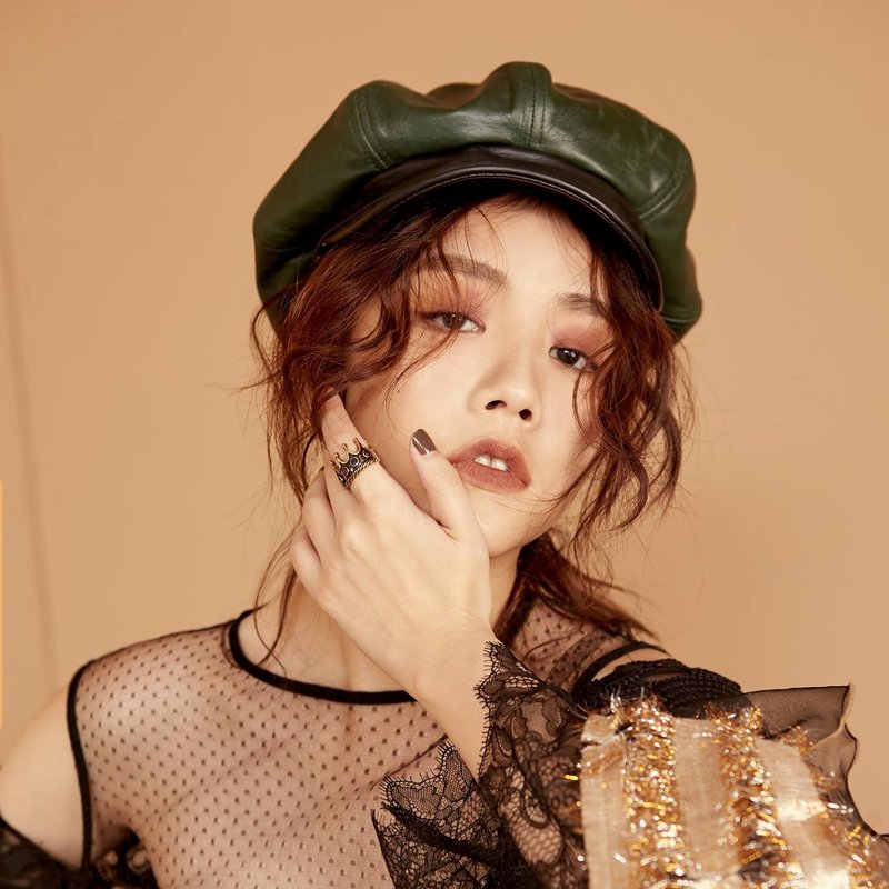 羊皮八角帽 创意家 贝克帽 报童帽 绿帽 船长帽 韩国流行真皮帽子 - 帽子 - 真皮 绿色