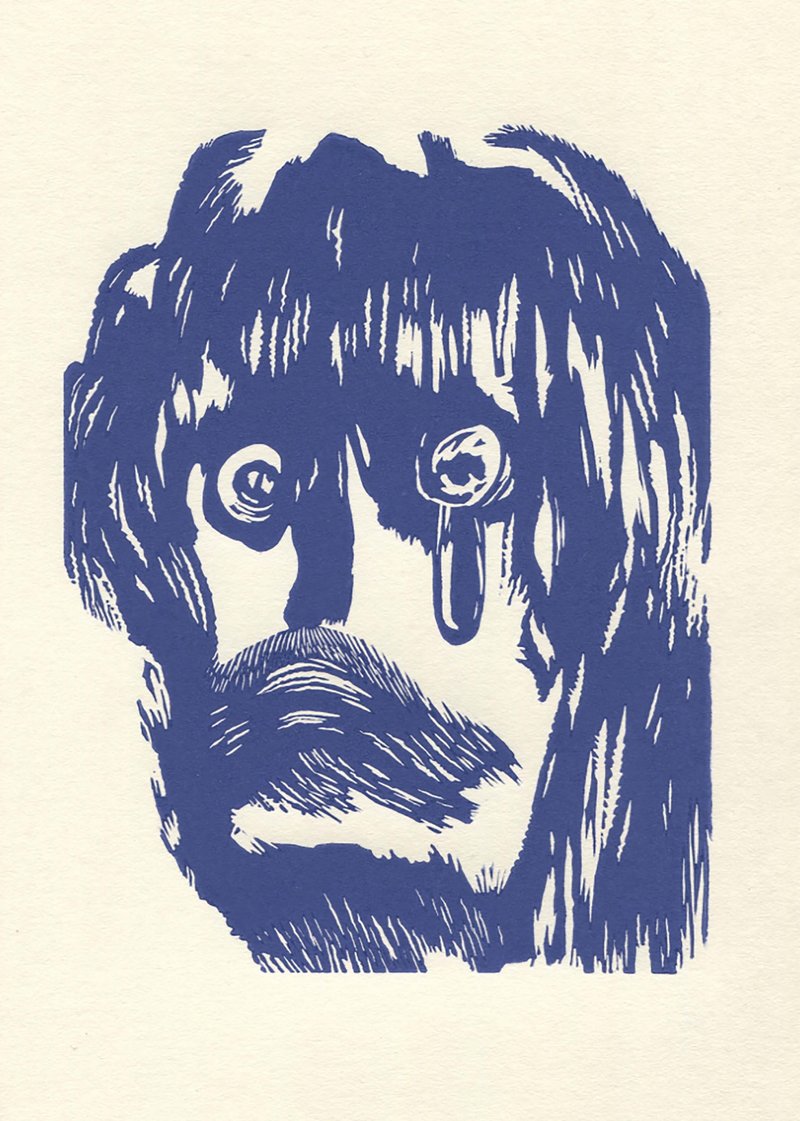 【 忧郁耶稣Blue Jesus 】 版画 海报 - 卡片/明信片 - 纸 蓝色