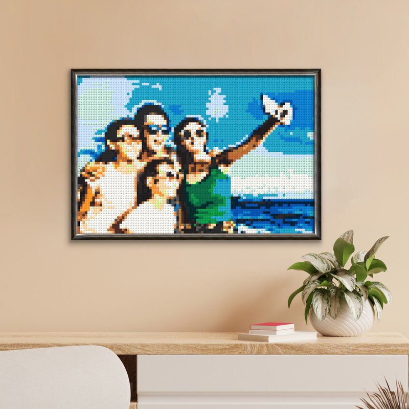 【定制 • 礼物】居家/办公空间 -  2:3 大型积木挂画 50 x 75 cm - 墙贴/壁贴 - 其他金属 银色