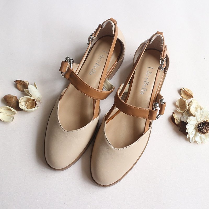 【茧藏之诗】素面镂空鞋-米色 - 其他女款皮鞋 - 真皮 白色