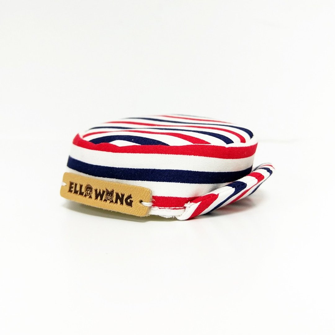 Ella Wang Design Hat 宠物 帽 鸭舌帽 猫 狗 国旗 红蓝白 条纹 - 衣/帽 - 棉 红色