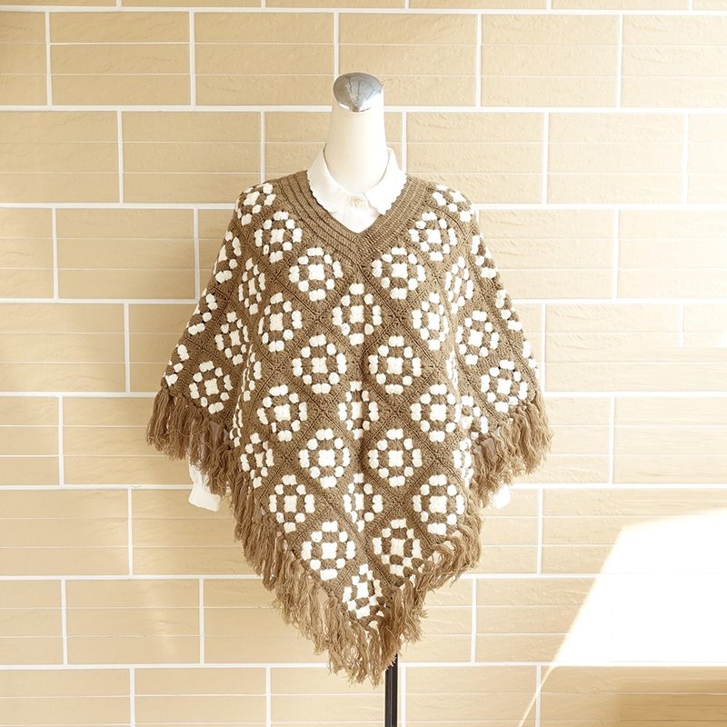 │Slowly│手工针织毯-古着披肩│vintage.复古.文艺 - 女装针织衫/毛衣 - 棉．麻 多色