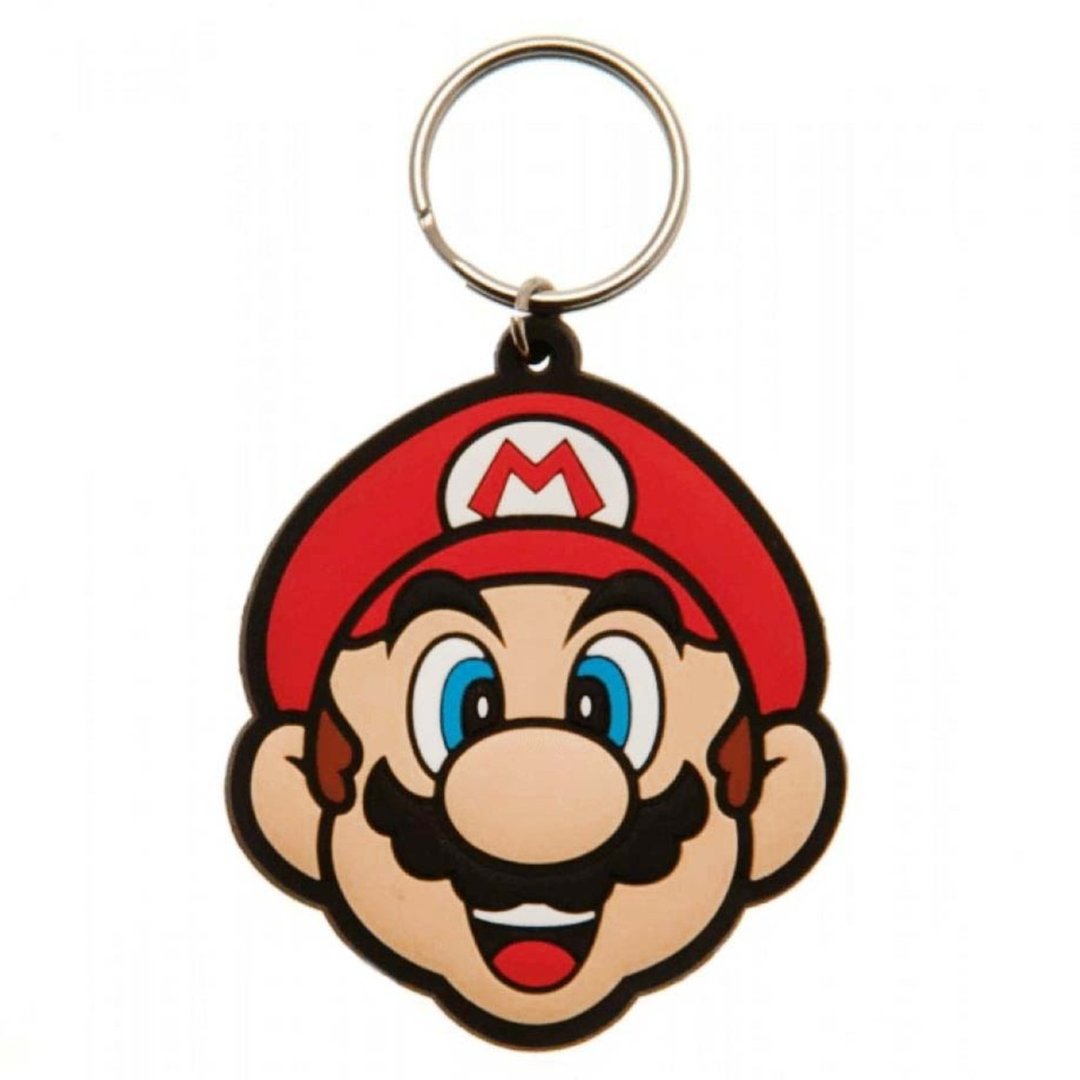 【任天堂】Super Mario 玛利欧 - 英国进口橡胶钥匙圈 - 钥匙链/钥匙包 - 橡胶 红色
