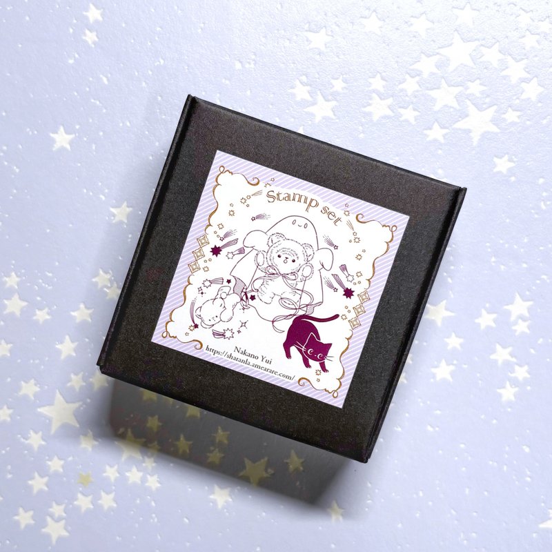 幽灵小熊印章套装 | 6入礼盒装 - 印章/印台 - 木头 咖啡色