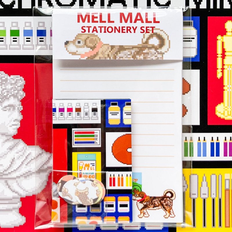迷你字母套装 Mimi-chan 美术用品店杂种狗油漆点画 - 卡片/明信片 - 纸 多色