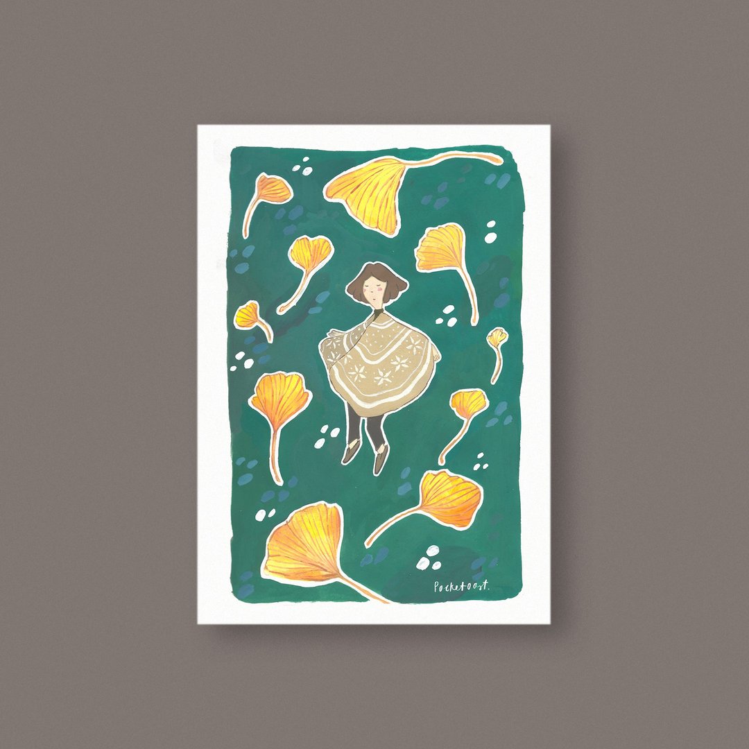 Golden Girl A5 Print - 海报/装饰画/版画 - 纸 绿色