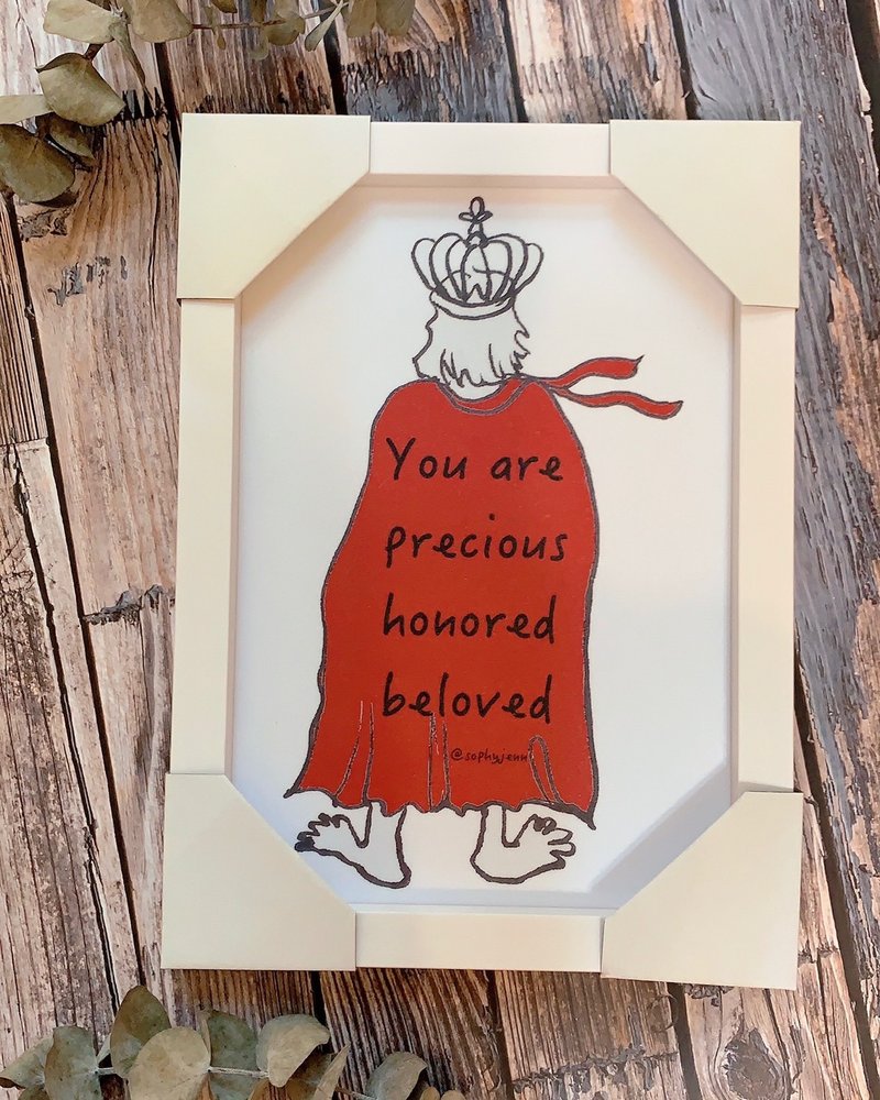 你是珍贵 You are Precious 有框画 A4 - 电子手绘真人画像/绘画/插画 - 木头 