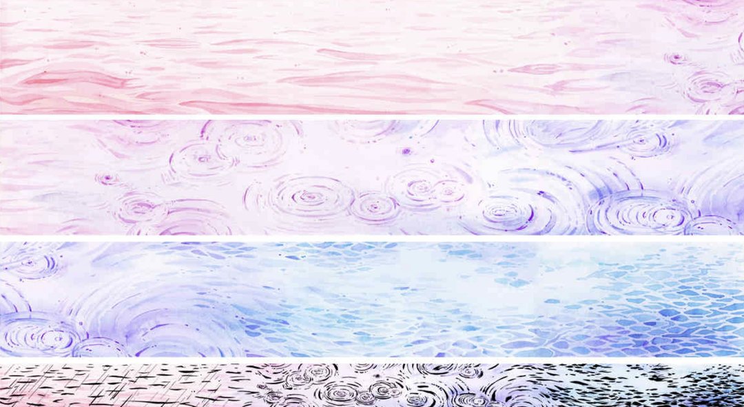 霞光水碧 水と波造景 PET 紙膠帶 虹光 5米卷 - 纸胶带 - 其他材质 紫色