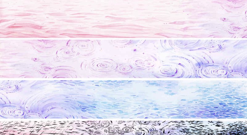 霞光水碧 水と波造景 PET 紙膠帶 虹光 5米卷 - 纸胶带 - 其他材质 紫色