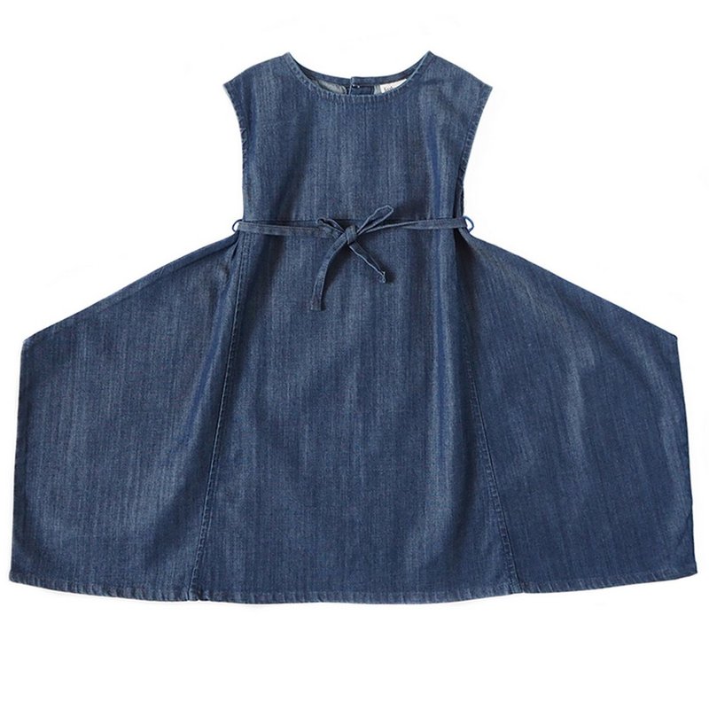 夏洛蒂天丝棉牛仔洋装 二色 (深蓝/天蓝) - 童装裙 - 其他材质 