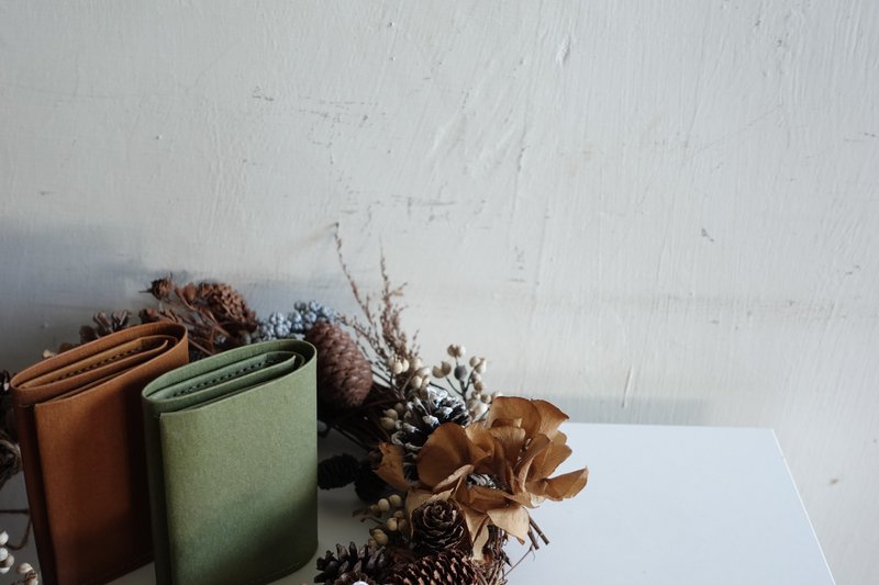 环保For You 1+1 优惠组合*短夹+短夹*素食纸皮革 - 皮夹/钱包 - 纸 绿色