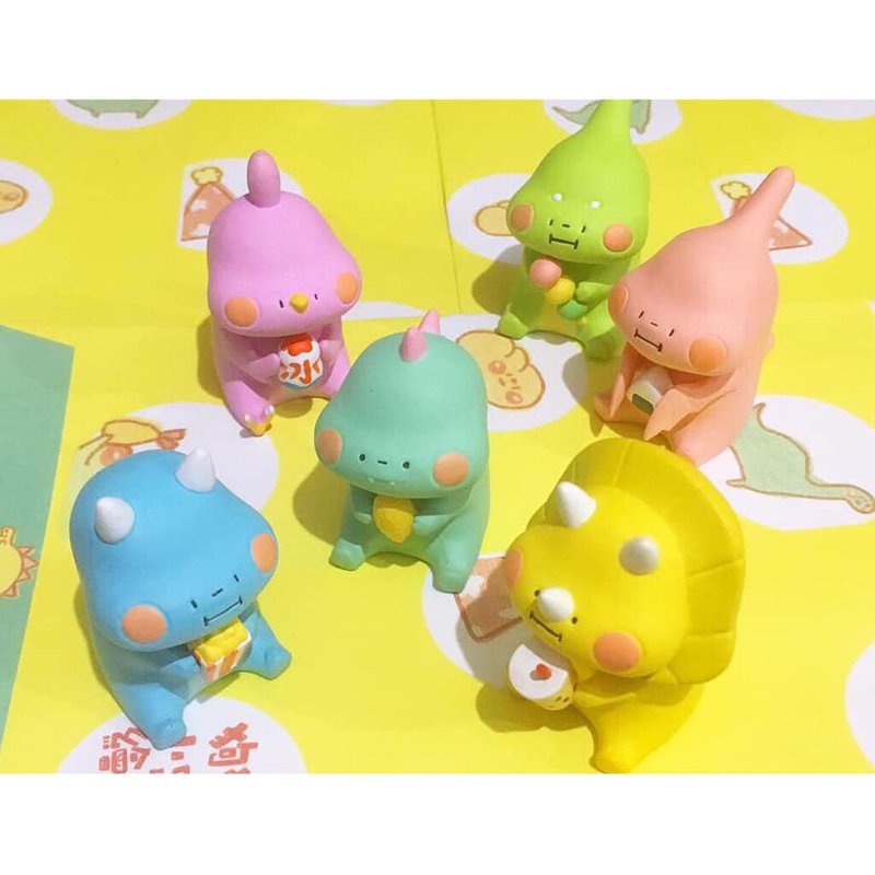 绝版完售不再版_吃货恐龙扭蛋套组(6只一套不拆售) - 玩偶/公仔 - 塑料 