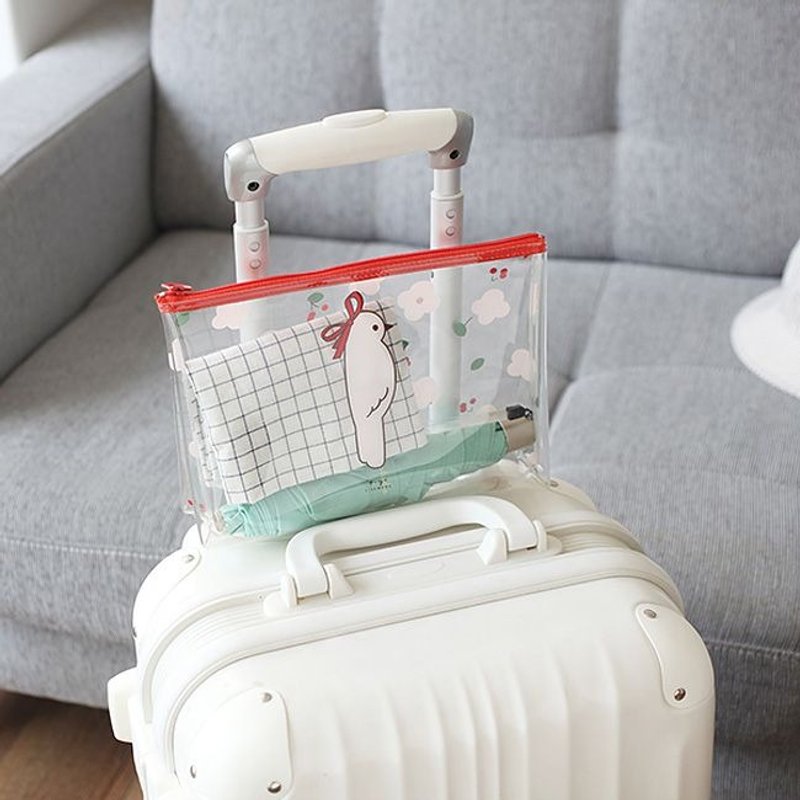 Livework-游泳海滩戏水必备-多功能防水插画盥洗袋-花与鸟,LWK33776 - 其他 - 塑料 透明