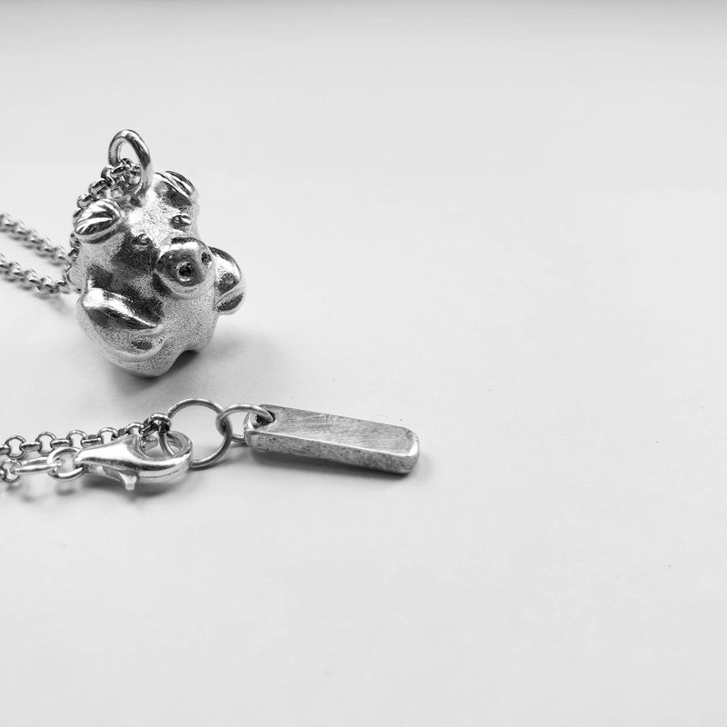 猪壹篇-梦想饰戒之荒野金工猪桔宝作品-御匠敲饰 - 项链 - 纯银 银色