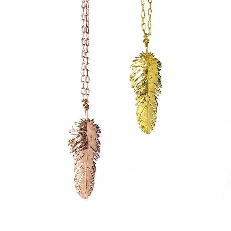 【雙11折扣】Feather Necklace Pendant Jewelry - 项链 - 其他金属 