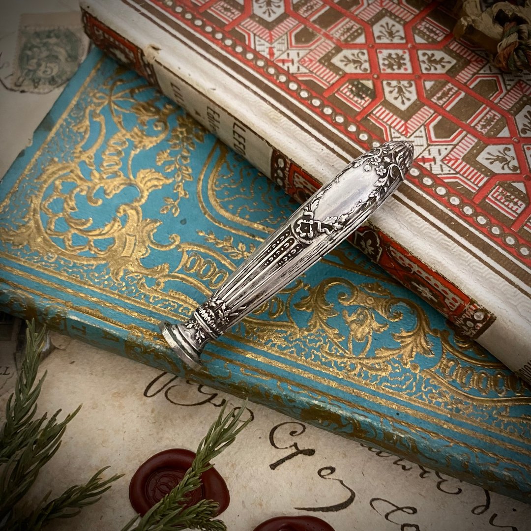 19世纪末 法国纯银密涅瓦印章 Louis XVI Revival 新古典风格 - 印章/印台 - 纯银 银色
