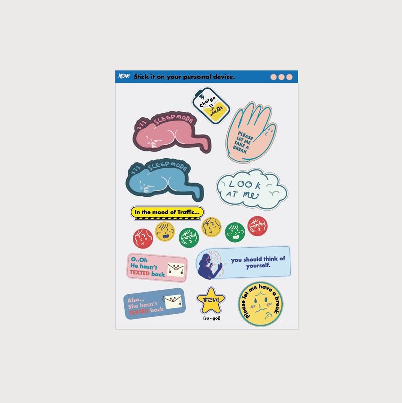 Stick on your device sticker - 贴纸 - 纸 多色