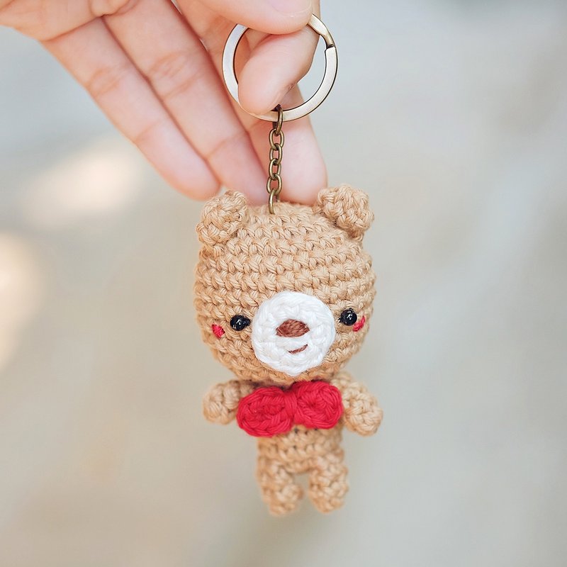 The Simply Bear Keychain - 钥匙链/钥匙包 - 其他材质 咖啡色