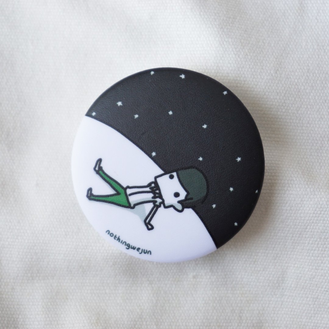 星空 | 44mm徽章 - 徽章/别针 - 塑料 黑色