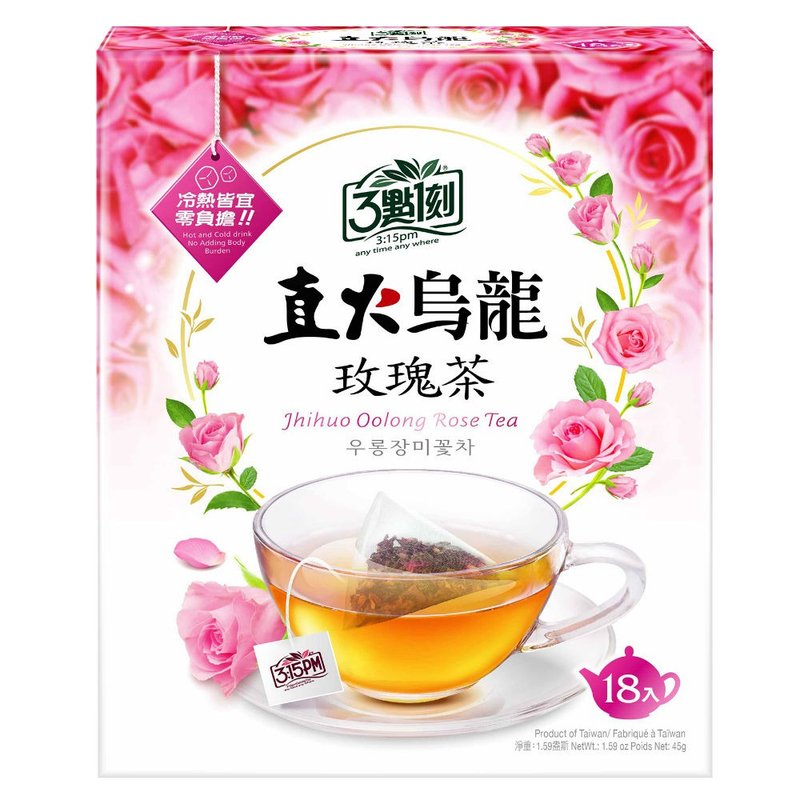【3点1刻】直火乌龙 玫瑰茶 18入/盒 - 茶 - 其他材质 红色