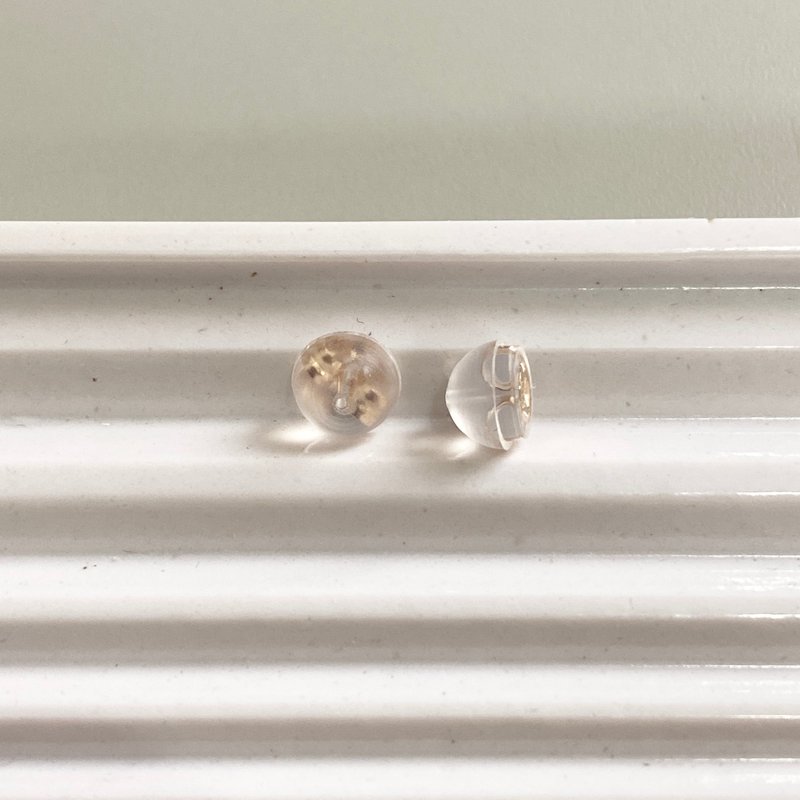 双锁耳环背面耳针耳针 /K18YG/K10YG/K10PG 日本制造 - 耳环/耳夹 - 贵金属 多色