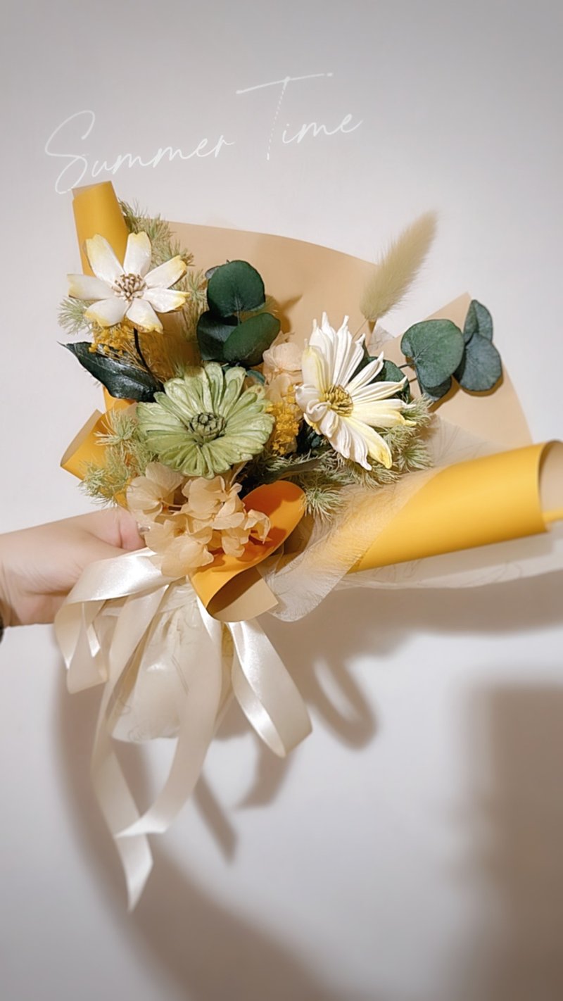 向日葵太阳花毕业花束感恩教师花束 扩香花索拉花永生花干燥花 - 干燥花/捧花 - 植物．花 黑色