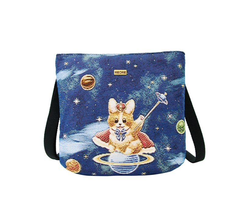 斜背包 防泼水 平织缇花 幻星柯基 安琪莉卡 - 侧背包/斜挎包 - 其他材质 