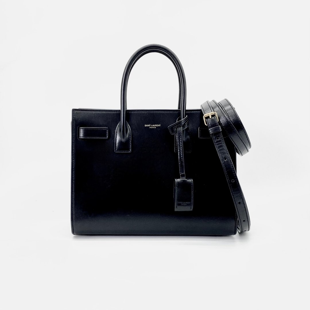 圣罗兰 YSL Sac de Jour Baby 低调质感 包况近新 台湾官网 9W - 手提包/手提袋 - 真皮 黑色