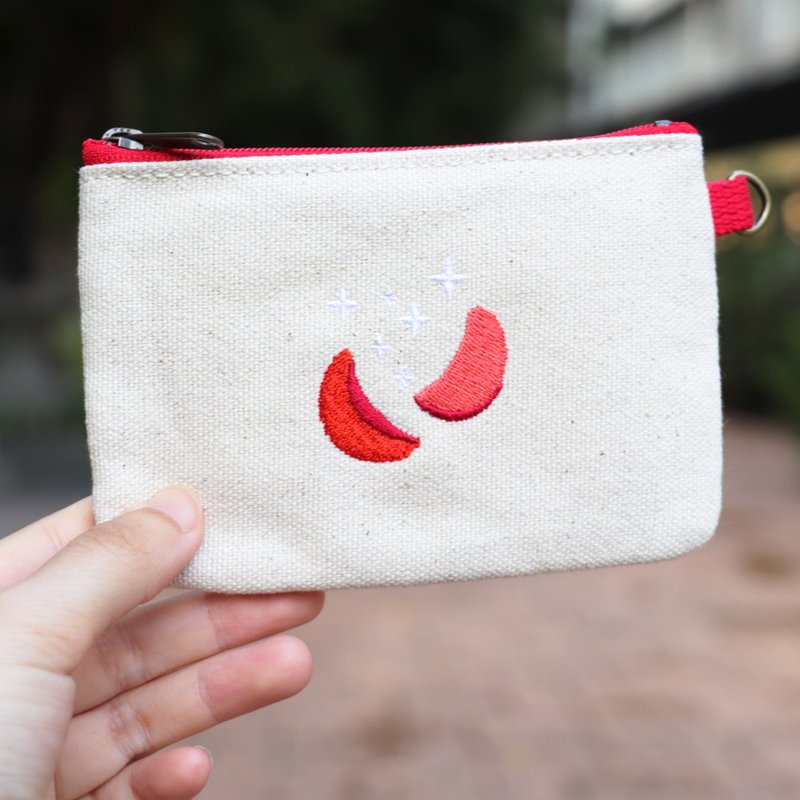 来好古到回春帆布零钱包 Feat. 一帆布包(心愿筊杯) - 零钱包 - 棉．麻 多色