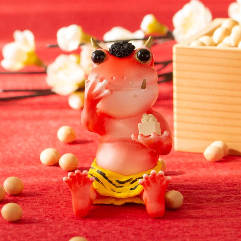 变身为食人魔的青蛙、吃豆子 - 其他 - 塑料 红色