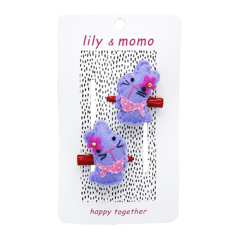 美国 Lily & Momo 手工发饰 ─ 粉紫小兔 | 甜美公主风 | - 婴儿饰品 - 聚酯纤维 紫色