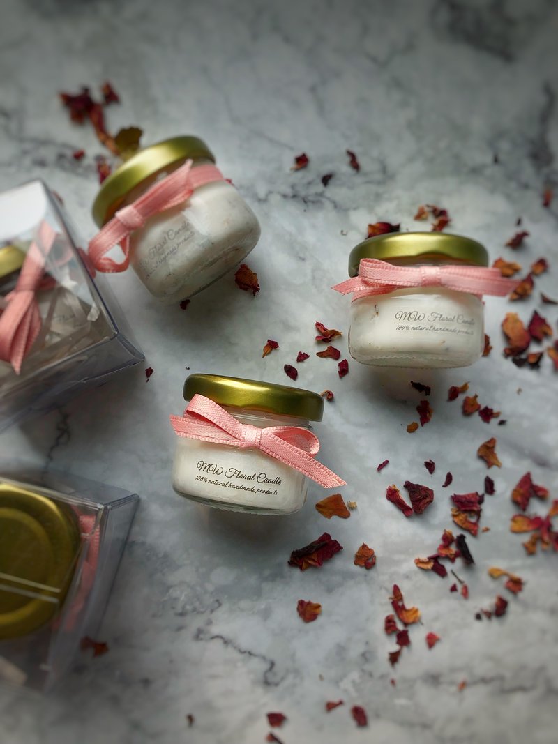 浪漫玫瑰婚礼小物蜡烛/二次进场礼物/伴手礼 - 香薰/精油/线香 - 其他材质 粉红色