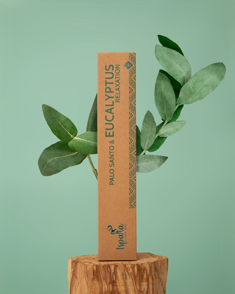 Ispalla Palo Santo & Eucalyptus 圣木&尤加利线香 10支 - 香薰/精油/线香 - 其他材质 绿色