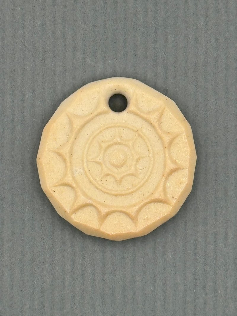 【达墨克手作】柴烧白瓷项链 - 船之眼no.05 - 项链 - 瓷 白色