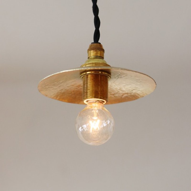 锤目纹小型灯罩 E17 碟型 原色黄铜 120 毫米 - 灯具/灯饰 - 其他金属 金色