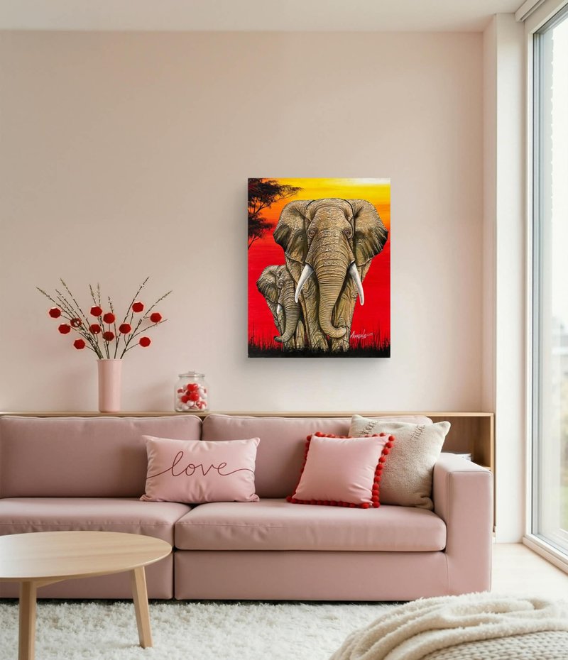 【V408 归途】坦桑尼亚手绘画作，挂画 - 海报/装饰画/版画 - 其他材质 