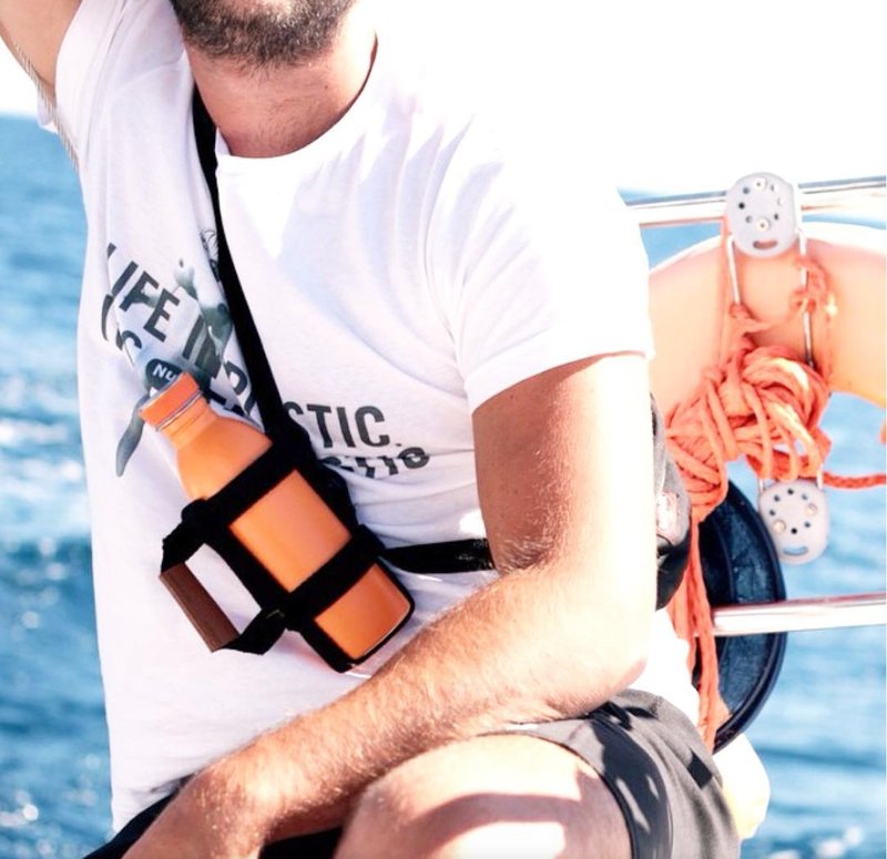 24Bottles - Bottle Holder 手工水壶架－黑色（不含水瓶） - 自行车/周边 - 棉．麻 黑色