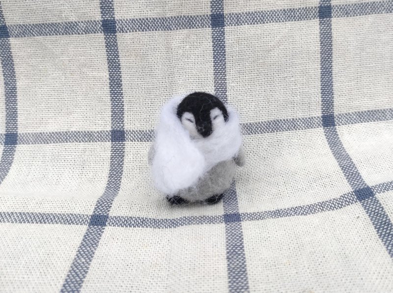 羊毛毡  细小 小物 动物 企鹅 宝宝 钥匙圈 锁匙扣 - 其他 - 羊毛 灰色