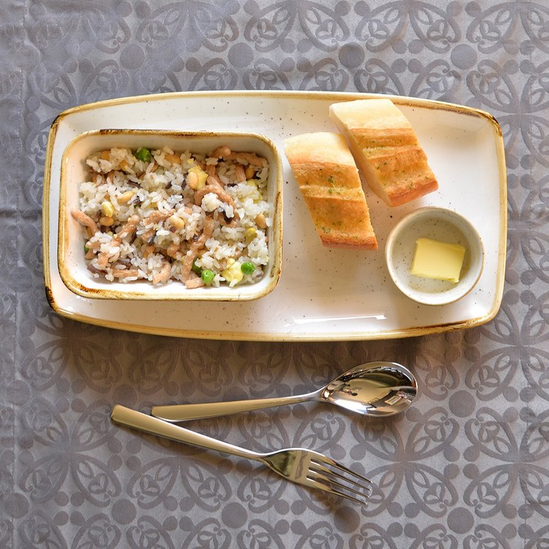 英国Churchill | 点藏米白单人早餐、点心5件组 - 盘子/餐盘/盘架 - 陶 白色