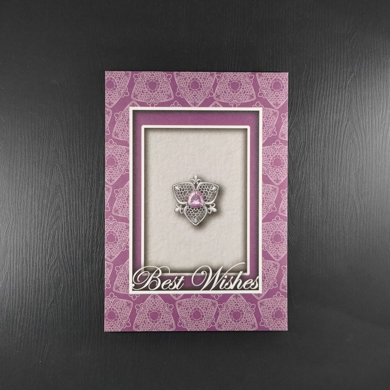 百合薰紫 珠宝设计插画|复古风格质感卡片/明信片/万用卡/祝福卡 - 卡片/明信片 - 纸 紫色