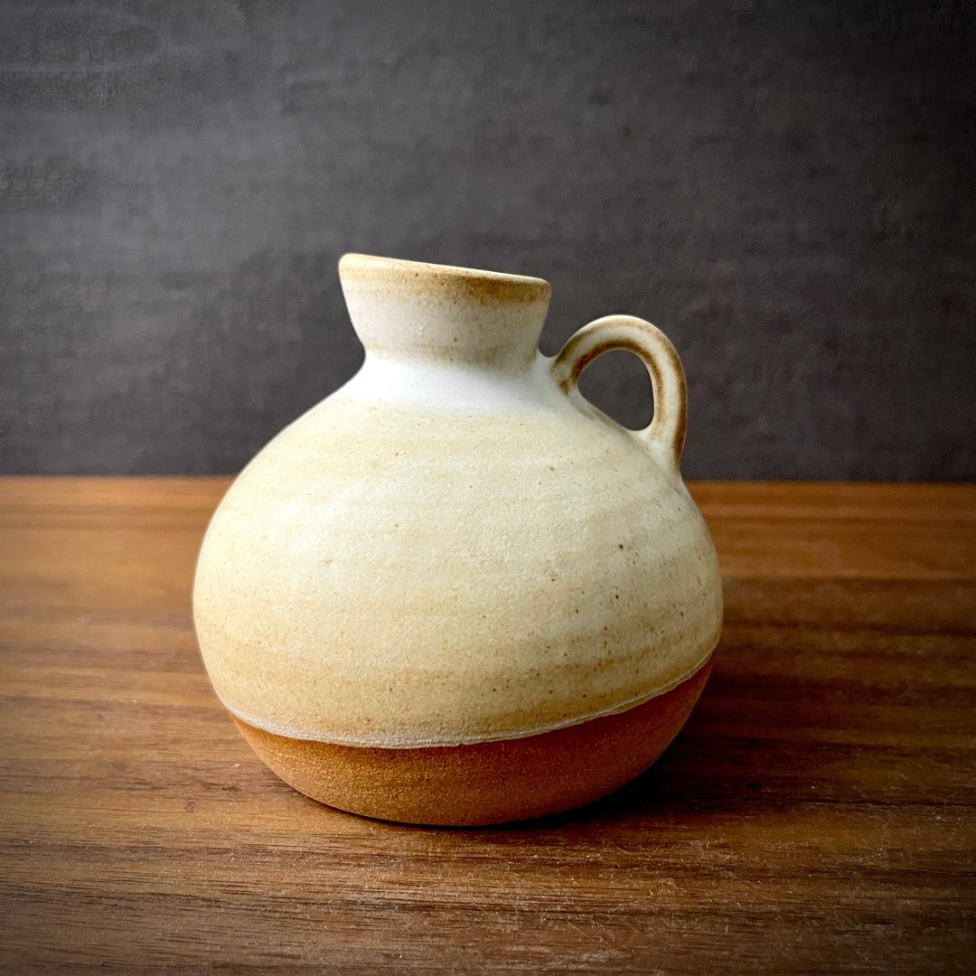 【小丸花器】胖嘟嘟  小花器 花瓶 - 花瓶/陶器 - 陶 白色