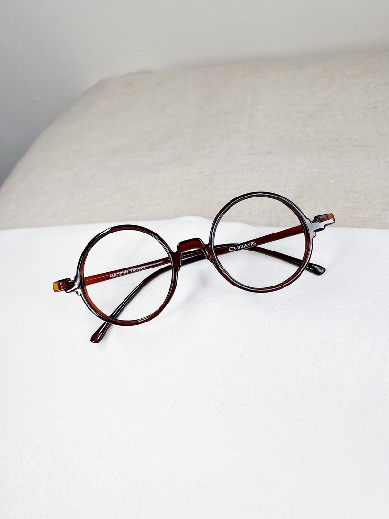 透明果冻感极轻量正圆胶框 镜框 眼镜 古董额縁 めがね /glasses - 眼镜/眼镜框 - 塑料 咖啡色
